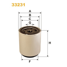 Сепаратор паливний ДАФ ХФ 95/ 105 XF 105, XF 95 SCANIA 4 VOLVO R90P, 1296851 33231WIX