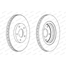 Передні гальмівні диски Ніссан / Комплект передніх гальмівних дисків Рено Кале/ Ніссан Кашкай/ Ніссан Жук