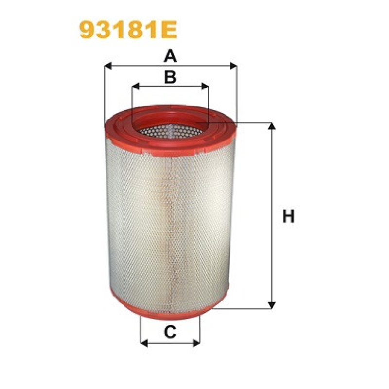 Фільтр повітряний двигуна SCANIA R 270 DC9 12/DC9 20 Euro3 06/04> 96468CNT SCANIA 1869988 WIX 93181E