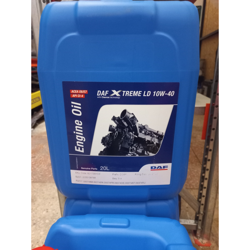 Масло моторне ДАФ євро 5 євро 6 оригінал DAF Xtreme LD 10W 40 20L Масло моторне ДАФ євро 5 євро 6 оригінал DAF Xtreme LD 10W 40 20L