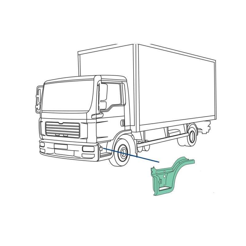 Сходинка кабіни MAN TGL ліва 81615100821