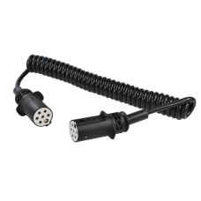 Кабель електричний спіральний тип S 24V 7 Pin HELLA пастикова вилка (тато) 1645496
